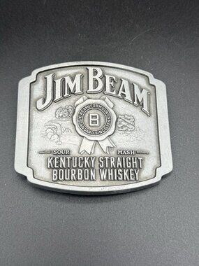 Jim Beam Kentucky Straight Bourbon Whiskey Sour Mash Promotional Belt Buckle